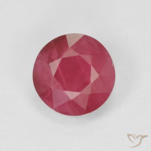 1.05ct Natural vermelho médio Rubi, Redondo, VS-SI