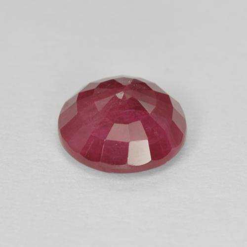 Rubi rosa avermelhado Natural 1.42ct, Corte Redondo, VS-SI