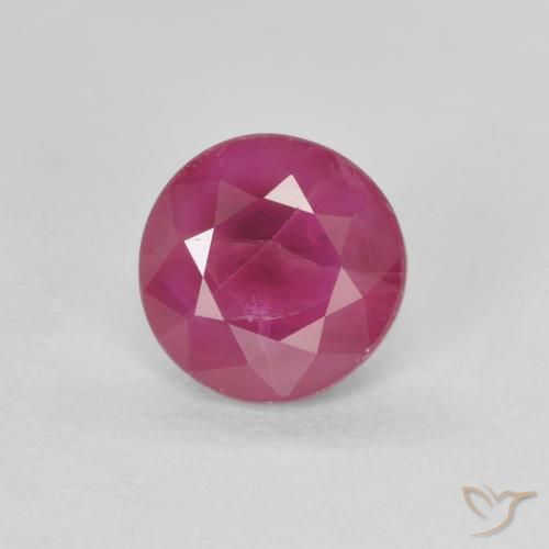 0.71ct Natural rosa avermelhado Rubi, Redondo, VS-SI