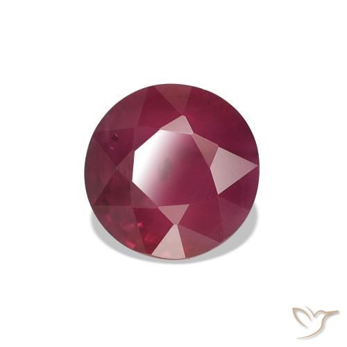 Rubi Sangue vermelho Natural 0.97ct, Redondo, VS-SI