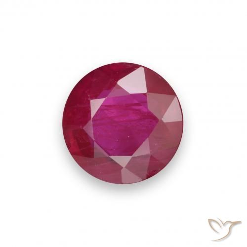 0.73ct Natural Vermelho médio-escuro Rubi, Redondo, VS-SI