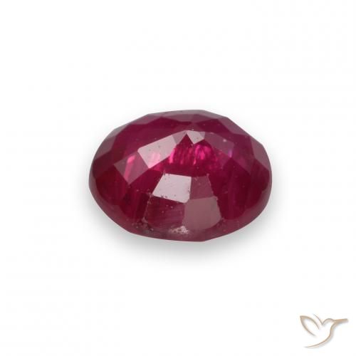 Rubi Vermelho médio-escuro Natural 0.73ct, Redondo, VS-SI
