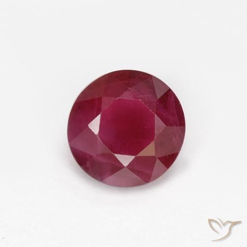 0.99ct Natural Jam Red Rubi, Redondo, VS-SI
