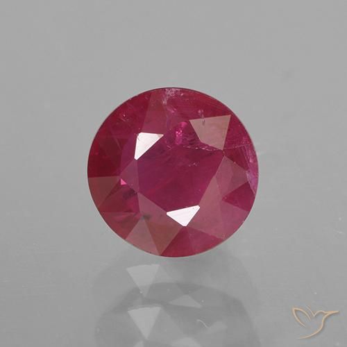 0.98ct Natural Vermelho rosado Rubi, Redondo, VS-SI