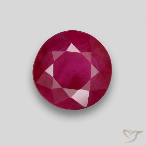 0.90ct Natural rosa avermelhado Rubi, Redondo, VS-SI
