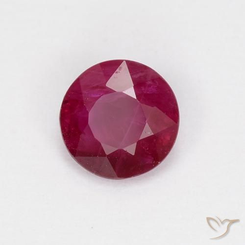 Rubi vermelho médio Natural 0.72ct, Redondo, VS-SI