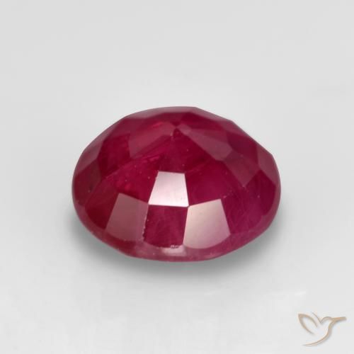 Rubi Vermelho escuro Natural 0.92ct, Redondo, VS-SI