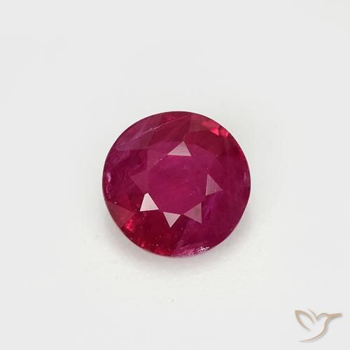 0.64ct Natural vermelho médio Rubi, Redondo, VS-SI