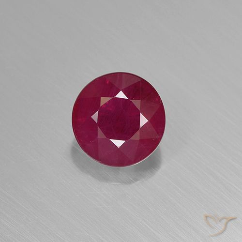 0.95ct Natural Vermelho rosado Rubi, Redondo, VS-SI