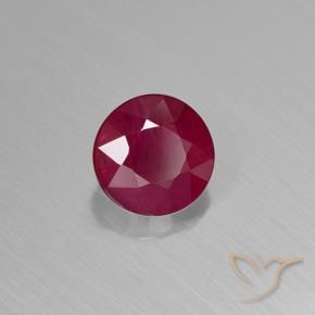 Rubi Vermelho rosado Natural 0.95ct, Redondo, VS-SI
