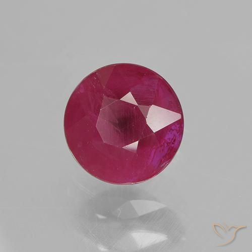 Rubi vermelho médio Natural 0.96ct, Redondo, VS-SI