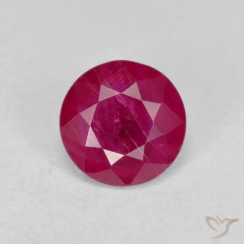 0.74ct Natural Vermelho rosado Rubi, Redondo, VS-SI