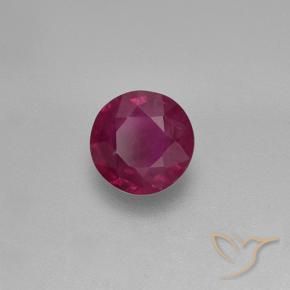 Rubi Vermelho escuro Natural 0.73ct, Redondo, VS-SI