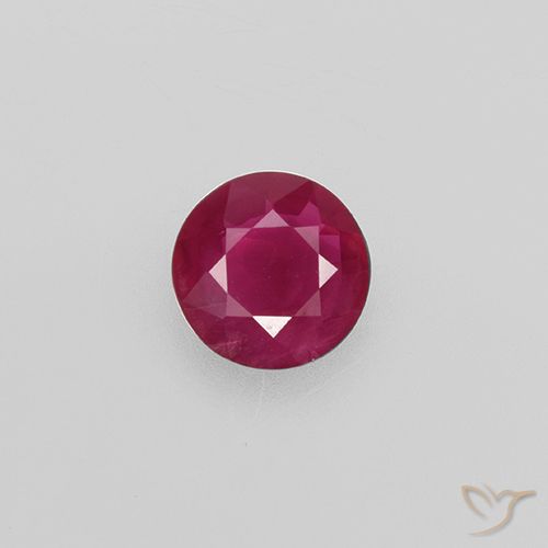 0.67ct Natural rosa avermelhado Rubi, Redondo, VS-SI