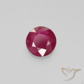 Rubi rosa avermelhado Natural 0.67ct, Redondo, VS-SI
