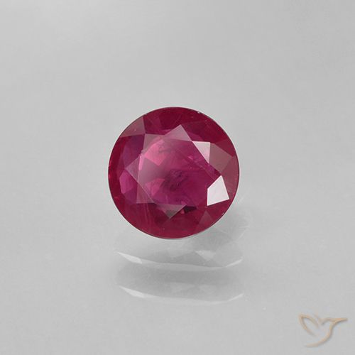 0.63ct Natural Vermelho rosado Rubi, Redondo, VS-SI