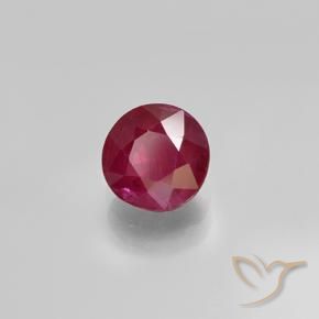 Rubi Rosa Avermelhado Profundo Natural 0.79ct, Redondo, VS-SI