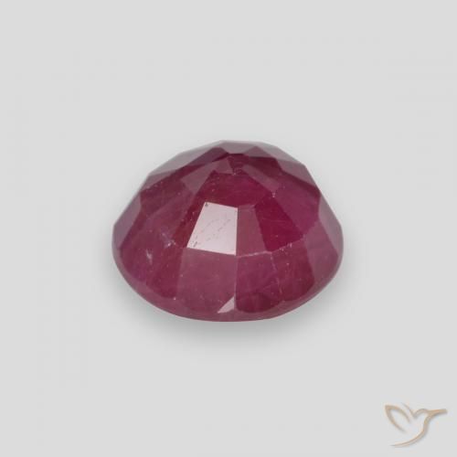 Rubi Vermelho rosado Natural 1.07ct, Redondo, VS-SI