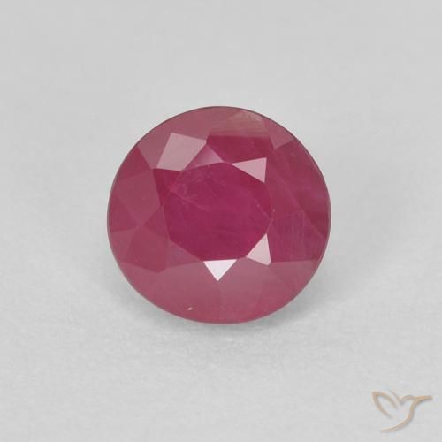 0.60ct Natural Vermelho rosado Rubi, Redondo, VS-SI