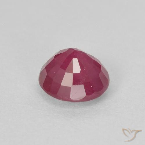 Rubi Vermelho rosado Natural 0.60ct, Redondo, VS-SI