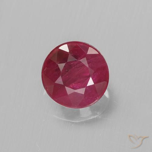 0.64ct Natural Carmesim Profundo Rubi, Redondo, VS-SI
