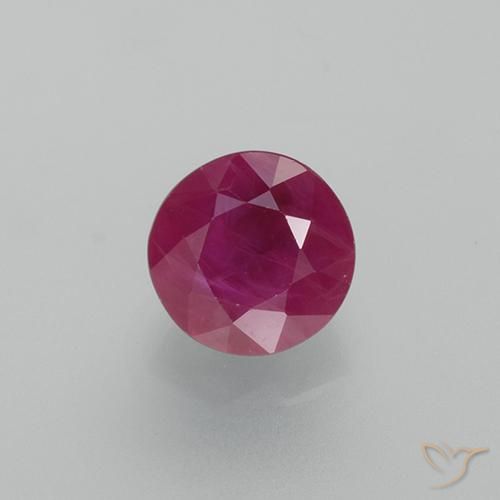 0.79ct Natural Vermelho rosado Rubi, Redondo, VS-SI