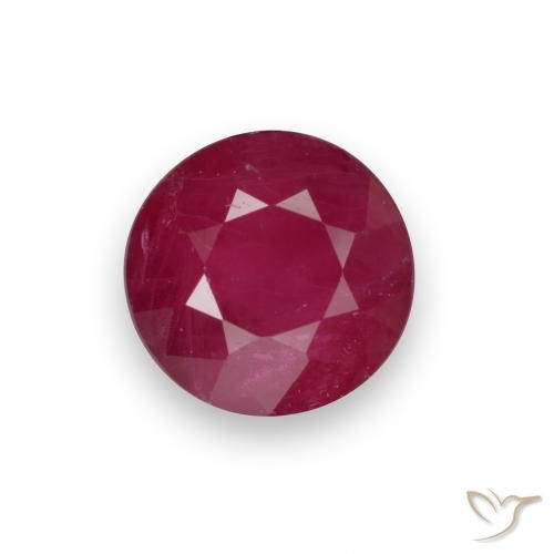 0.69ct Natural vermelho médio Rubi, Redondo, VS-SI