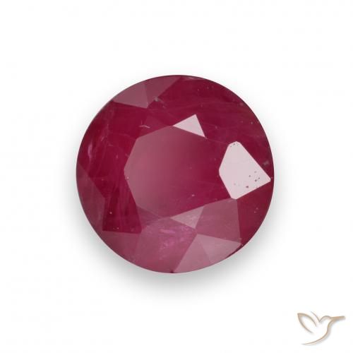 Rubi vermelho médio Natural 0.69ct, Redondo, VS-SI