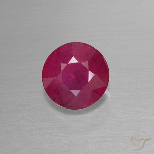 1.28ct Natural Vermelho rosado Rubi, Redondo, VS-SI