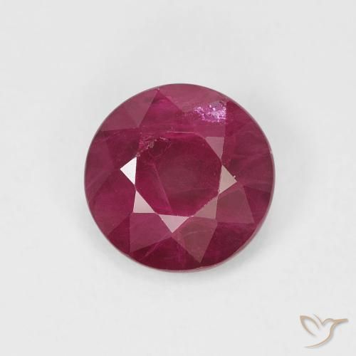 1.07ct Natural Jam Red Rubi, Redondo, VS-SI, Photo A