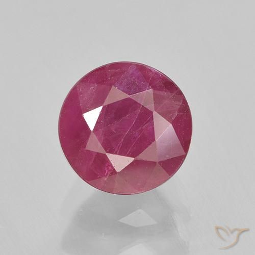 1.55ct Natural rosa avermelhado Rubi, Redondo, VS-SI