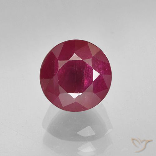 1.10ct Natural Vermelho rosado Rubi, Redondo, VS-SI