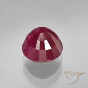 Rubi Vermelho rosado Natural 1.10ct, Redondo, VS-SI
