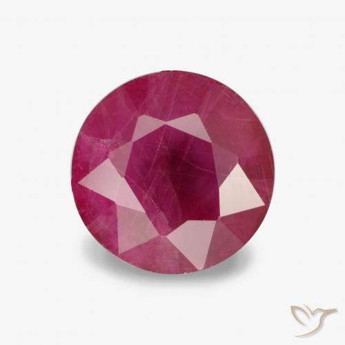 1.21ct Natural rosa avermelhado Rubi, Redondo, VS-SI