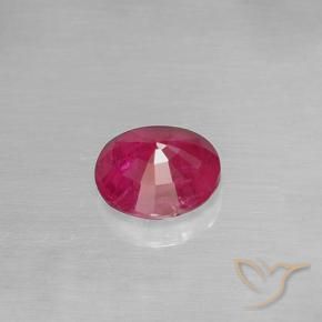 Rubi Luz vermelha Natural 0.83ct, Redondo, VS-SI