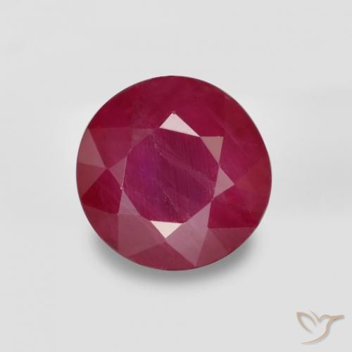 0.83ct Natural vermelho médio Rubi, Redondo, VS-SI