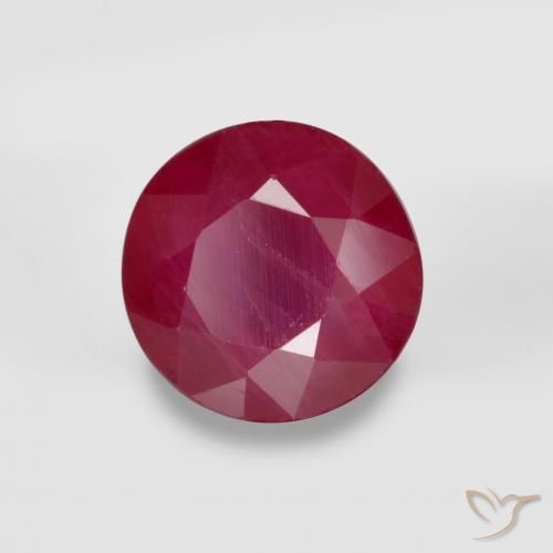 Rubi vermelho médio Natural 0.83ct, Redondo, VS-SI