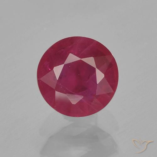1.06ct Natural Carmesim Profundo Rubi, Redondo, VS-SI