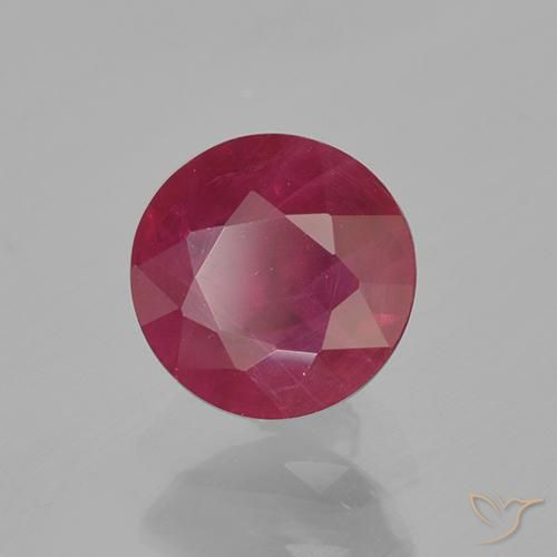 Rubi Carmesim Profundo Natural 1.06ct, Redondo, VS-SI