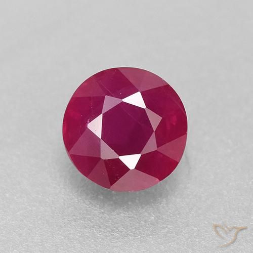 0.85ct Natural rosa avermelhado Rubi, Redondo, VS-SI