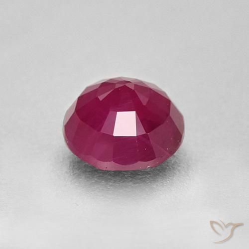Rubi rosa avermelhado Natural 0.85ct, Redondo, VS-SI