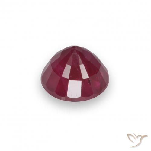Rubi Vermelho escuro Natural 0.75ct, Redondo, VS-SI