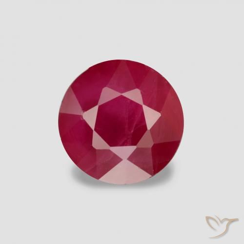 0.87ct Natural Carmesim Profundo Rubi, Redondo, VS-SI