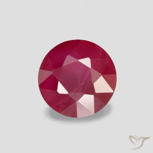 Rubi Carmesim Profundo Natural 0.87ct, Redondo, VS-SI