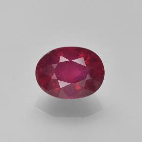 Rubi Vermelho escuro Natural 2,13ct, Corte Oval, VS-SI