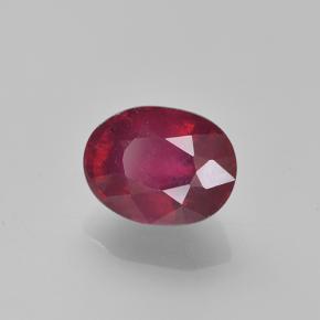 Rubi Vermelho escuro Natural 2,13ct, Corte Oval, VS-SI