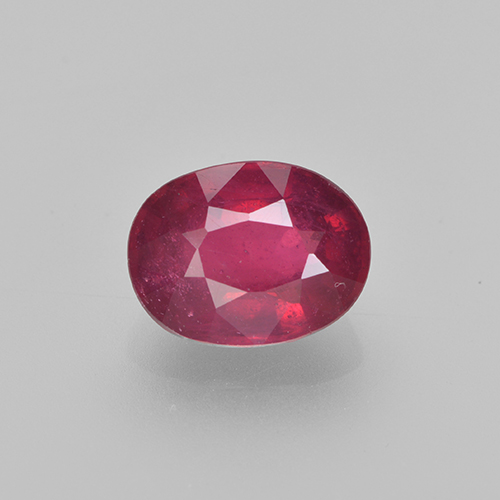 Rubi rosa avermelhado Natural 1.91ct, Corte Oval, VS-SI