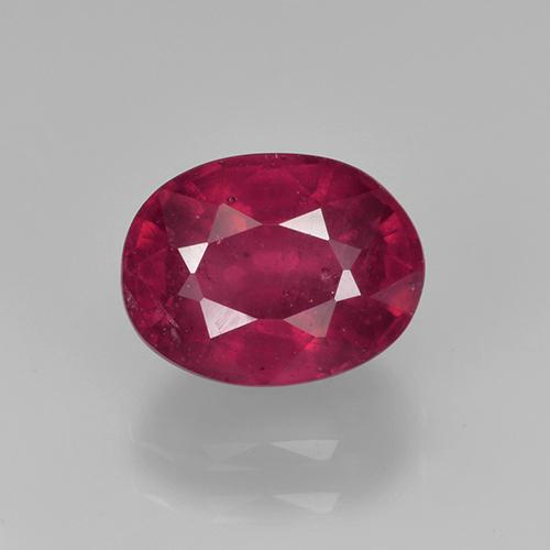 Rubi vermelho médio natural 2,22ct, corte oval, VS-SI