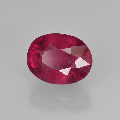 Rubi vermelho médio natural 2,22ct, corte oval, VS-SI