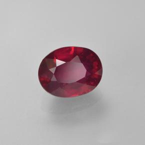 Rubi vermelho médio Natural 2.26ct, Corte Oval, VS-SI